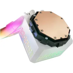Mars Gaming Kit Watercooling Aio Ml-Ultra RGB - 240mm (Blanc), CPU Wasserkühler, Weiss