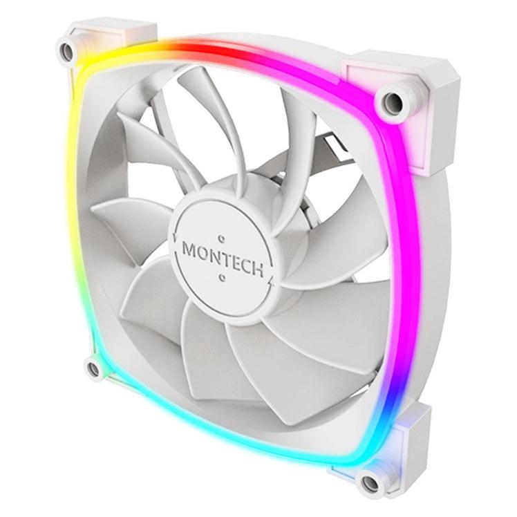Montech RX120 PWM ARGB Lüfter - 120mm, weiss (120 mm, 1x) (RX120 PWM W)