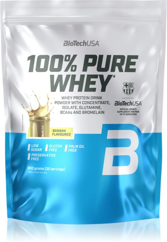 BioTechUSA 100% Pure Whey protéine de lactosérum saveur Banana 900 g
