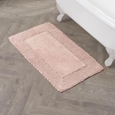 Laura Ashley Ruffle Border Pure Cotton Bath Rugs