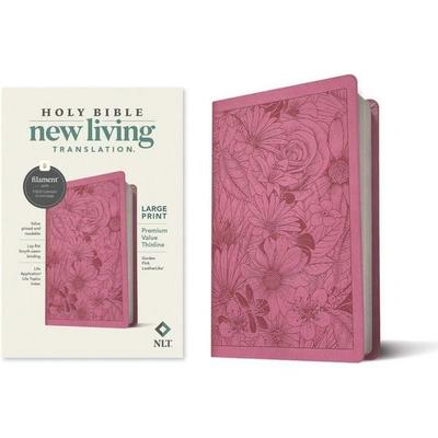 NLT Large Print Premium Value Thinline Bible, Filament Enabled (Leatherlike, Garden Pink), Gebundene Ausgabe von New Living Translation, Tyndale House
