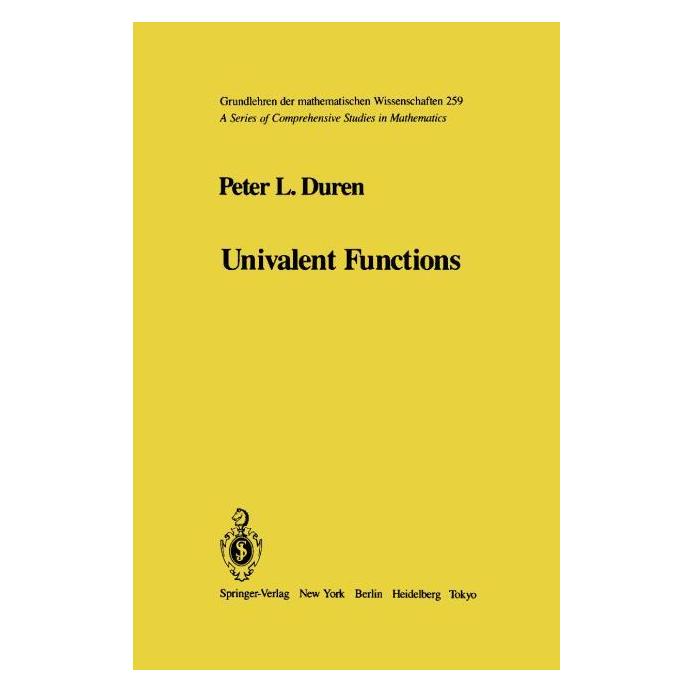 Springer Univalent Functions (Englisch, Softcover, P. L. Duren) (61616937)