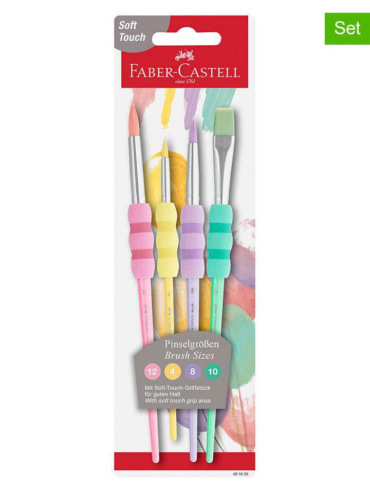 Faber-Castell 2er-Set: Pinsel "Pastell" - 2x 4 Stück - onesize