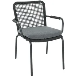 Gartensessel Padru Aluminium Grau Anthrazit