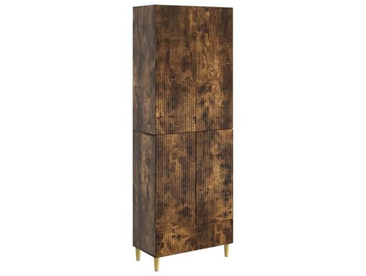 PUGYNBK Schrank-Set, 2 Stück, geräucherte Eiche, technisches Holz Beständig gegen Sonne, Regen, funktionale Armlehne, vielseitige Aufbewahrung, modulares Design, platzsparend