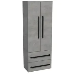 SAT Cube Way Badezimmerschrank hoch 60x163x33 cm Beton matt CUBE3CV60BE