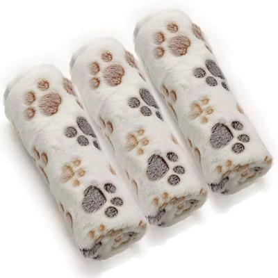 Uplift Picks Super Soft Fleece Pet Blanket Warm Flannel Sleep Mat For Dogs And Cats white 76x104 Cm