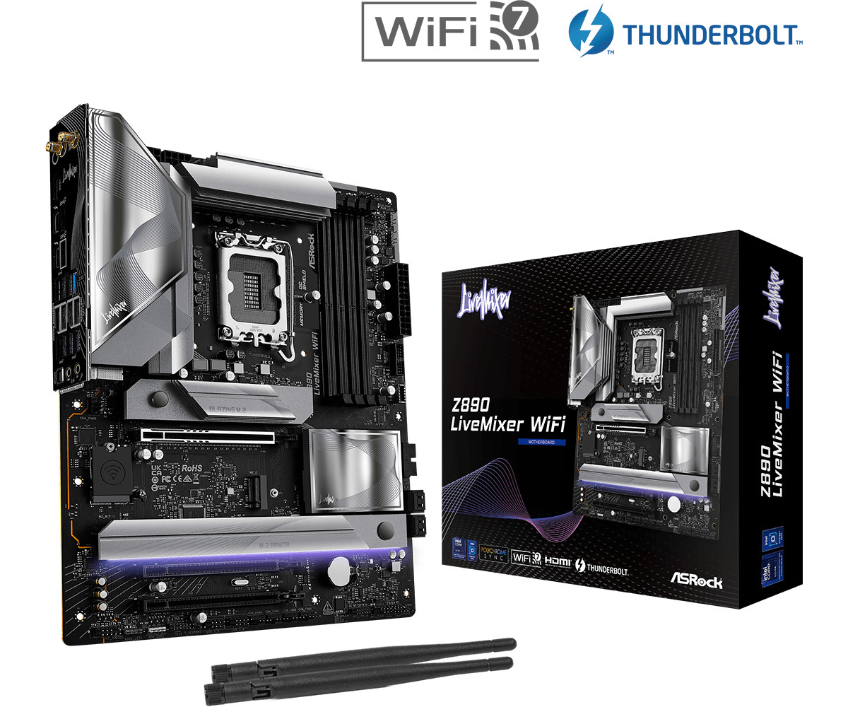ASRock Z890 LiveMixer WIFI ATX Mainboard Intel Xe/HDMI 90-MXBPE0-A0UAYZ