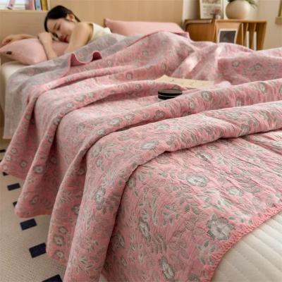 Uplift Picks 3 Layer Cotton Gauze Blanket Lightweight Pure Cotton Throw blush Pink 200x230cm 1 Pc