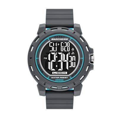 Chronograph SKECHERS "NEWKIRK", grau, Armbanduhren, Herren, Chronograph, Quarzuhr, Armbanduhr, Herrenuhr, Silikonarmband, digital, Tag