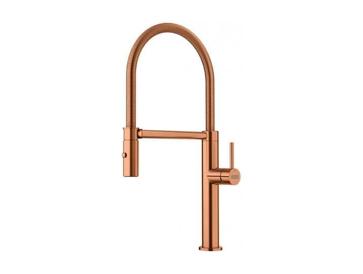 FRANKE Küchenarmatur Pescara Semi-Pro Copper Auszugsbrause Edelstahl PVD