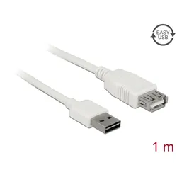 DELOCK Easy-USB-Kab.2.0 A -> USB 2.0 A-Buchse 1m weiß