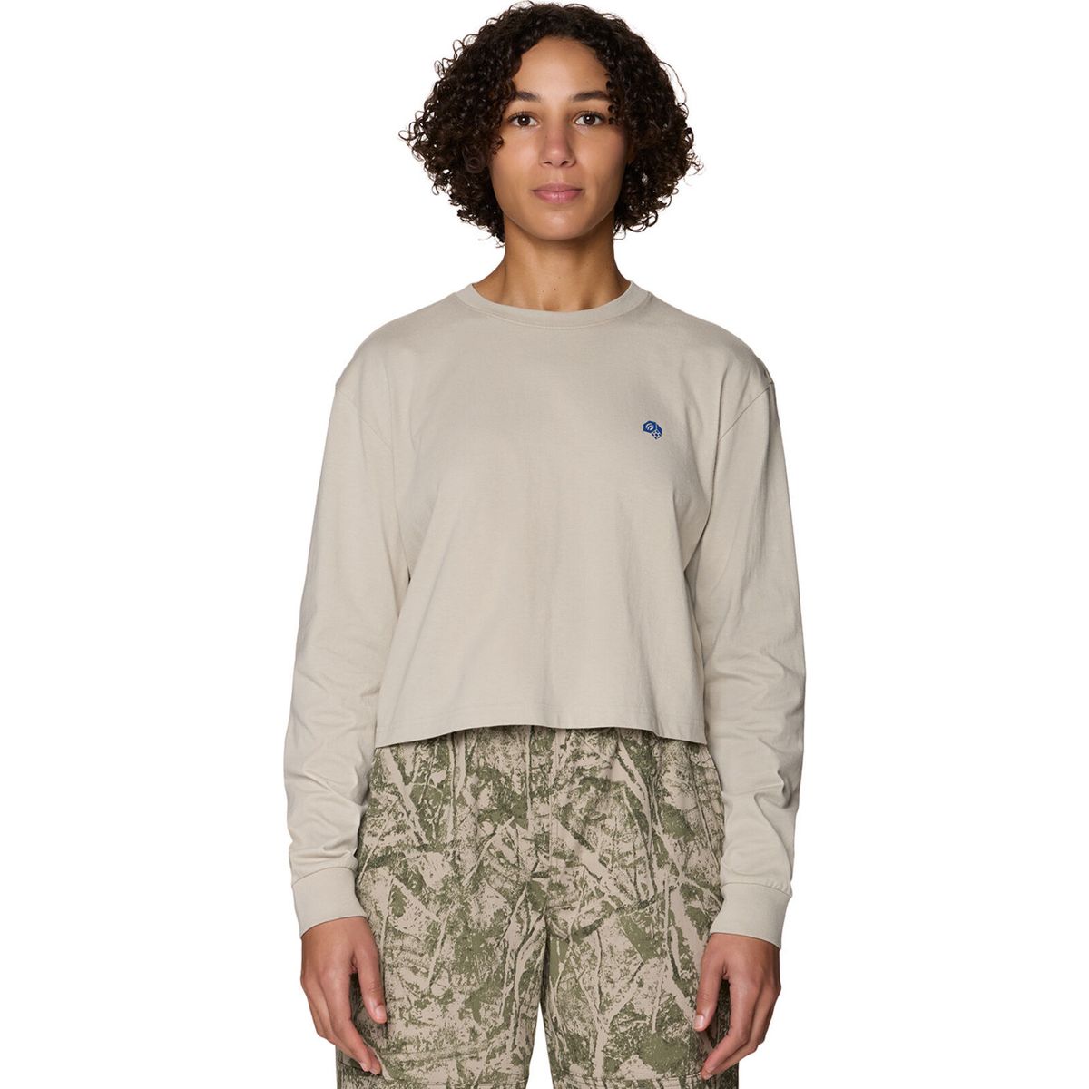 Mountain Hardwear W MHW Seeking Wilder Paths Crop Long Slee sandblast (217) S 216711-217-S