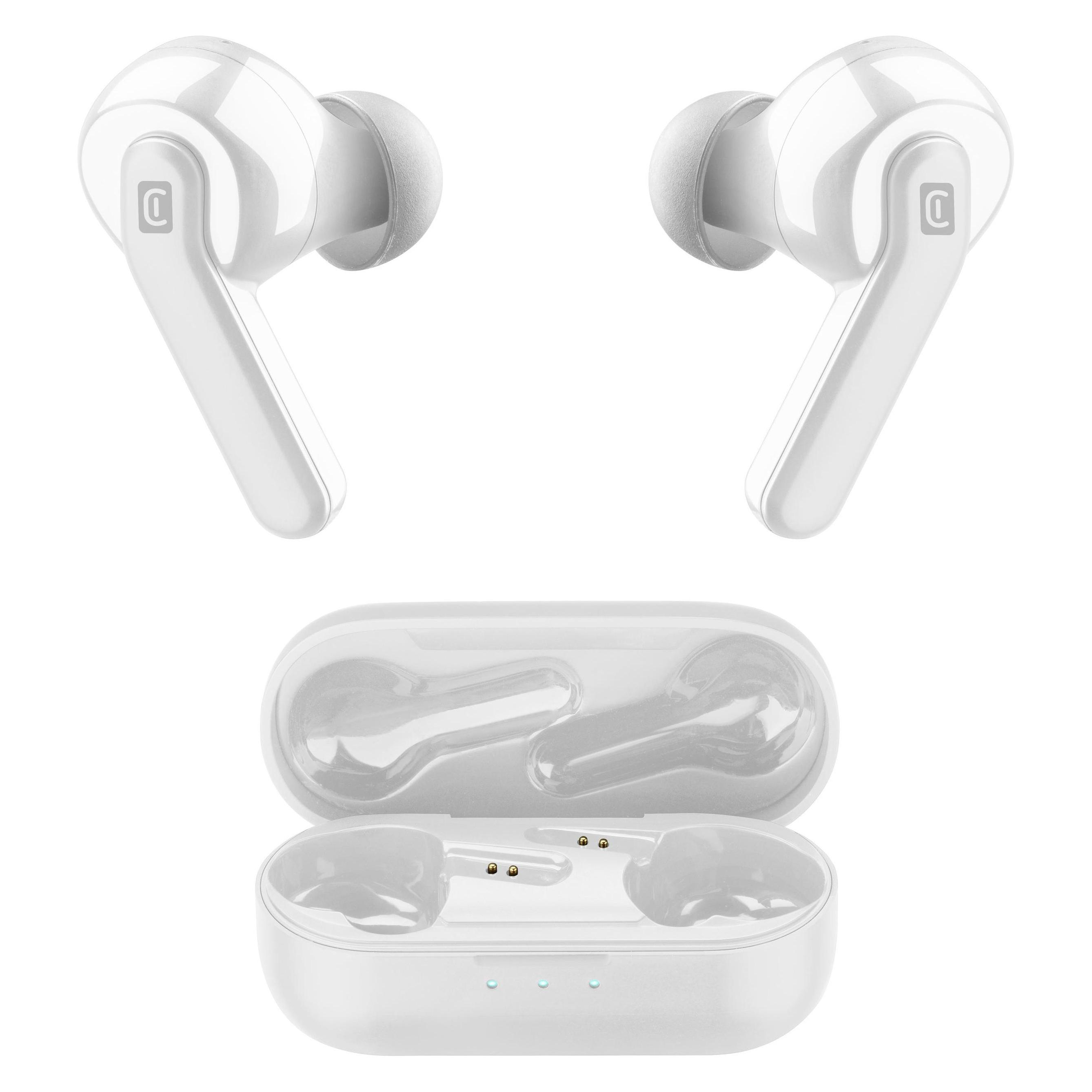 Cellularline SHEER Wireless Kofhörer mit ANC Technologie,White (ANC, 7 h, Kabelgebunden) (BTSHEERTWSW)