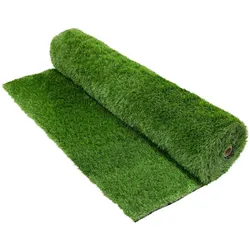 ECD Germany Kunstrasen-Rolle 100x900 cm 9m2 Grün, Rasenteppich Outdoor wetterfest, 35mm, Grasmatte Meterware Kunstgras  Kunstrasenteppich für Garten