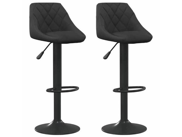 Tabourets îlot cuisine - - CHIC - Tabourets de bar lot de 2 - noir velours 12.95 kg[820916]