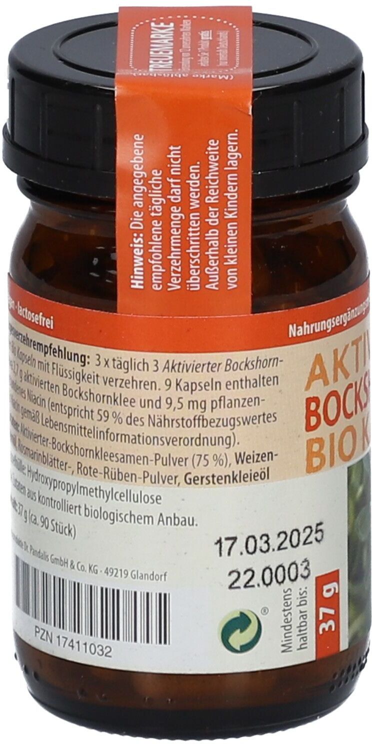 Dr. Pandalis Bockshornklee Aktiviert bio vegan Kapseln 90 St