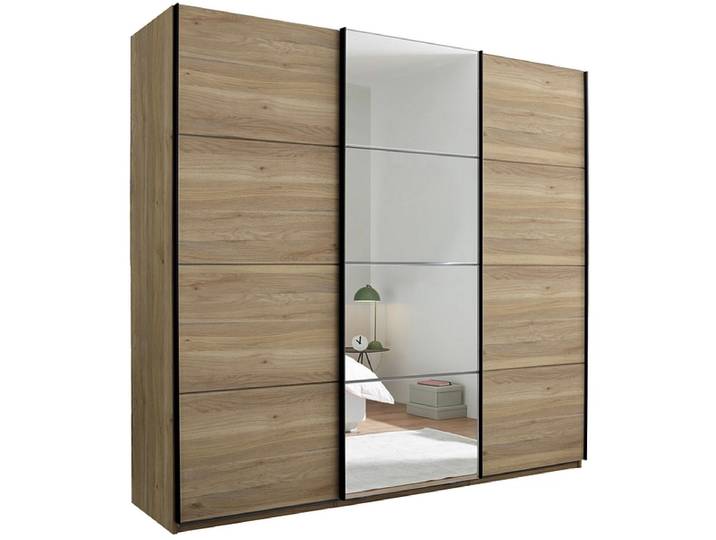 Schwebetürenschrank CAPRI eiche 3 Türen 3 Schubladen