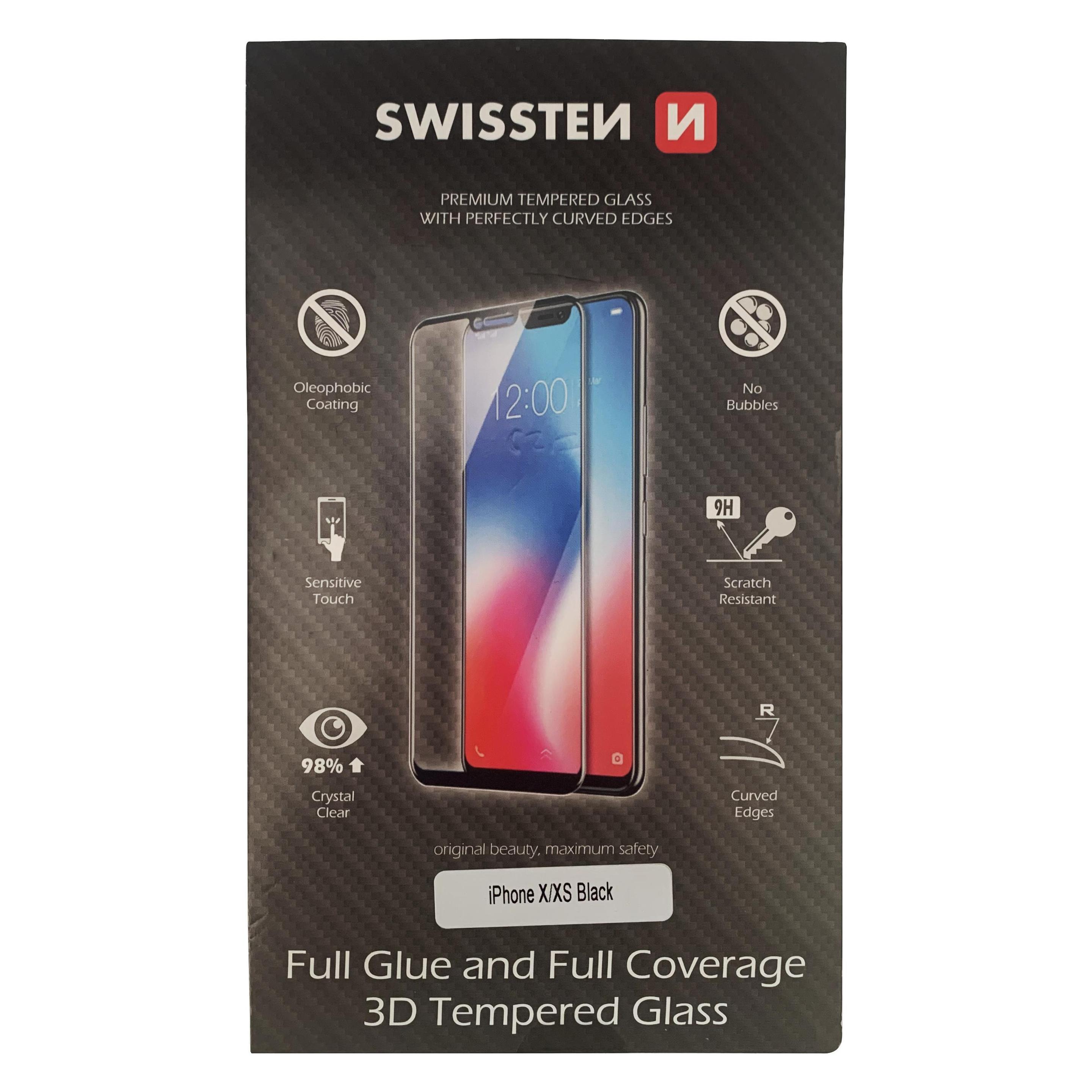 Swissten Ultra Durable 3D Full Glue Glass (Apple iPhone X, Apple iPhone XS) (64701751)