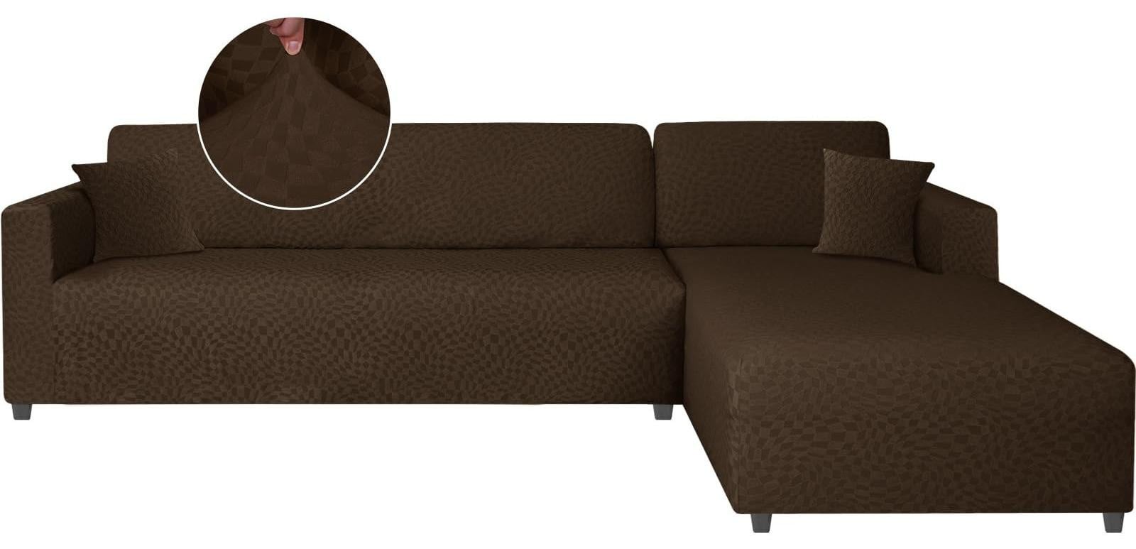 Stretch Sofa Cover voor Hoekbank met Peninsula