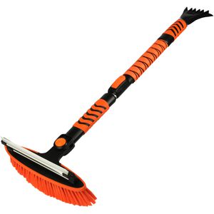 APA Eiskratzer 89053 Set Vario, orange, 90-110 x 10 cm, mit Schneebesen & Teleskopgriff