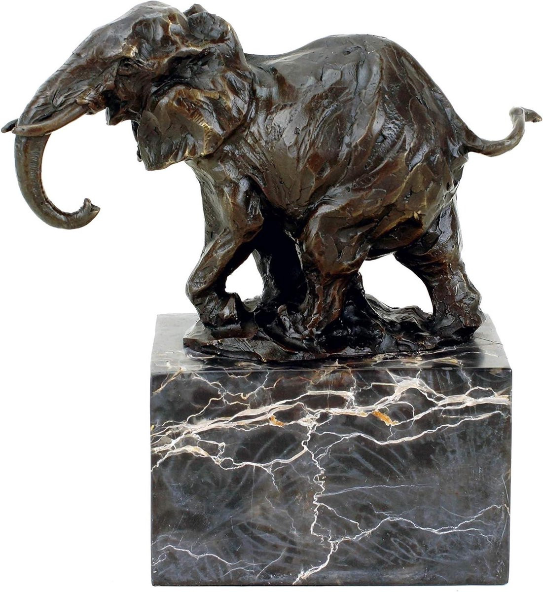Abstract Bronzen Olifant Figuur - Handgemaakte Decoratie - Hoogte: 215 cm - Brons