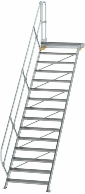 MUNK Aluminium-Treppe Plattform 45° 15 Stufen (600475)