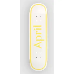 April Skateboards Twin Og Logo - 8.5" Skateboard Deck yelllow white Gr. Uni