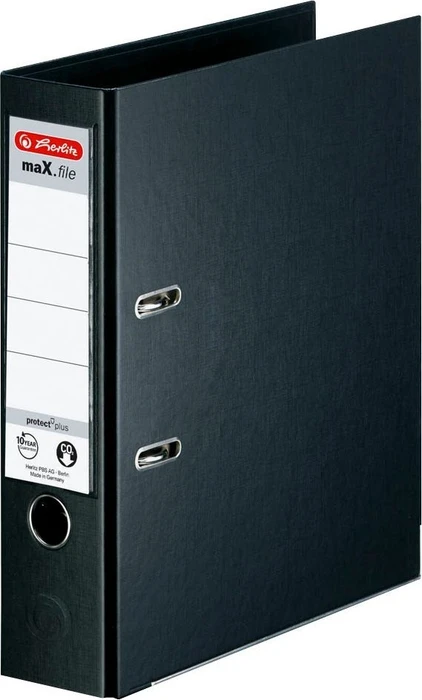 herlitz Ordner maX.file protect plus, Rückenbr:80mm, schwarz