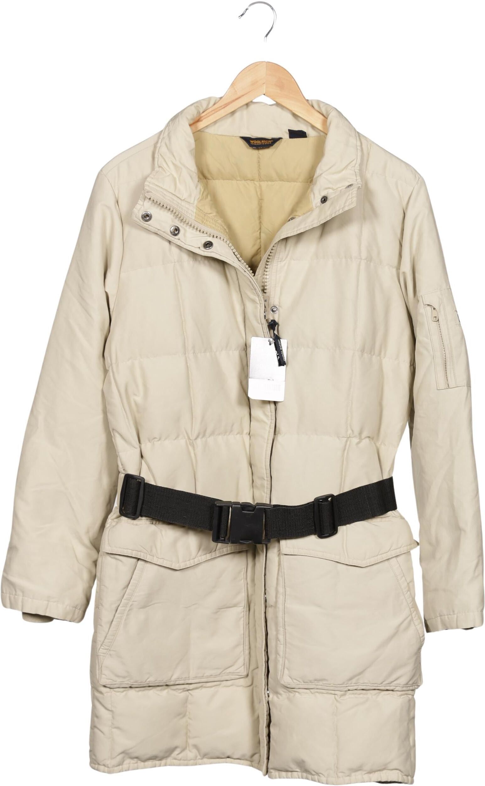 Woolrich Damen Mantel, Beige, Gr. L, Baumwolle / Synthetik / Daunen - Second Hand
