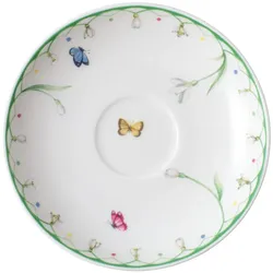 6x Villeroy & Boch Mokka-/Espressountertasse Colourful Spring, Untertasse, Grün
