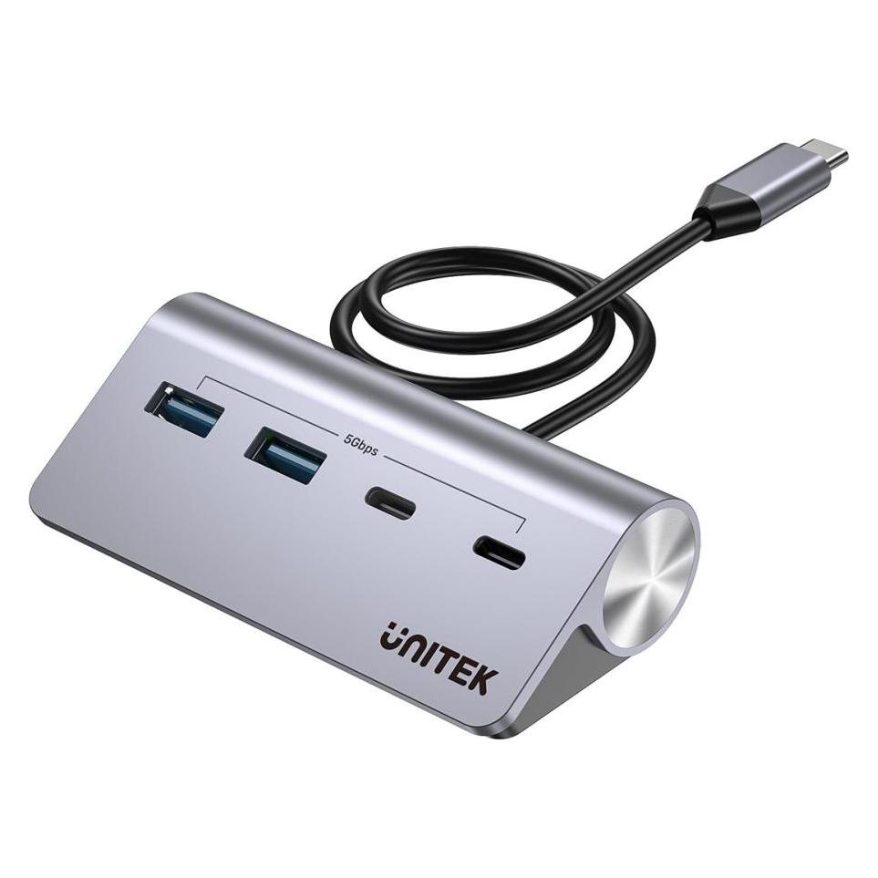 Unitek Hub Aluminiowy Usb-A/C 2x Usba 2x Usbc 5gbp (USB-C, 4 Ports) (H1337AGY01)