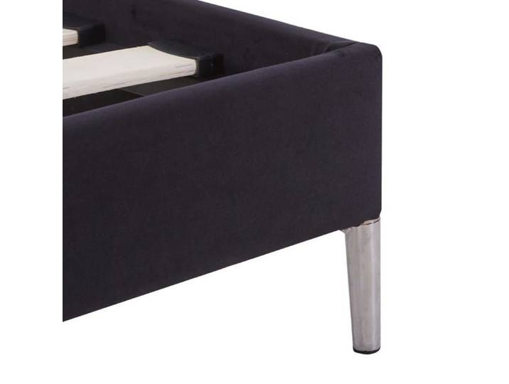 Elégant Cadre de lit 1 Place pour adulte Noir - Cadre de lit sans matelas noir tissu 90x200cm PRO9027211328360