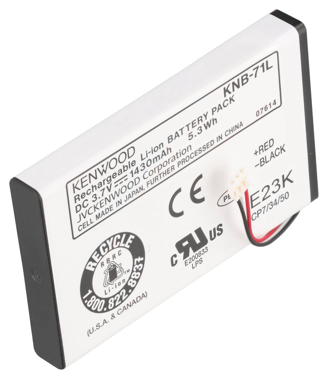 Kenwood PKT-23E KNB-71L Originele Li-ion batterij, 3,7 V, 1430 mAh