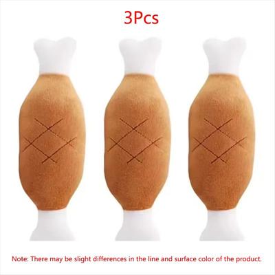 Uplift Treasures Interactive Plush Chicken Leg Squeaky Dog Toy 3pcs