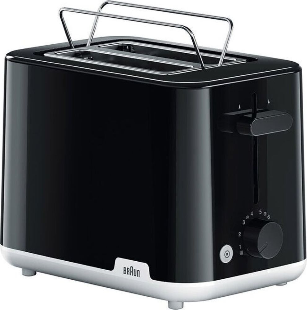 Braun HT1010BK broodrooster, 2 sneetjes, Zwart, 900 W, B/D/H: 132 x 35 x 119 mm