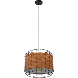 Hängeleuchte Elmar in Schwarz/Braun max. 60 Watt