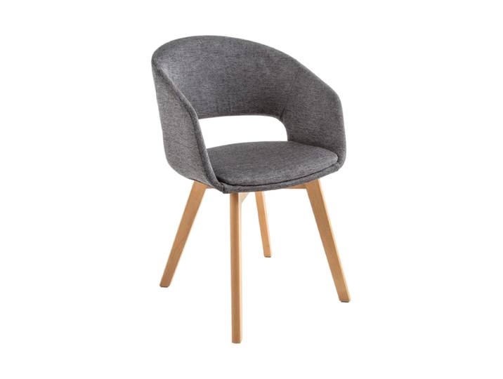 Hochwertiger Designstuhl „Nordic Star“ Strukturstoff Grau Invicta Interiors