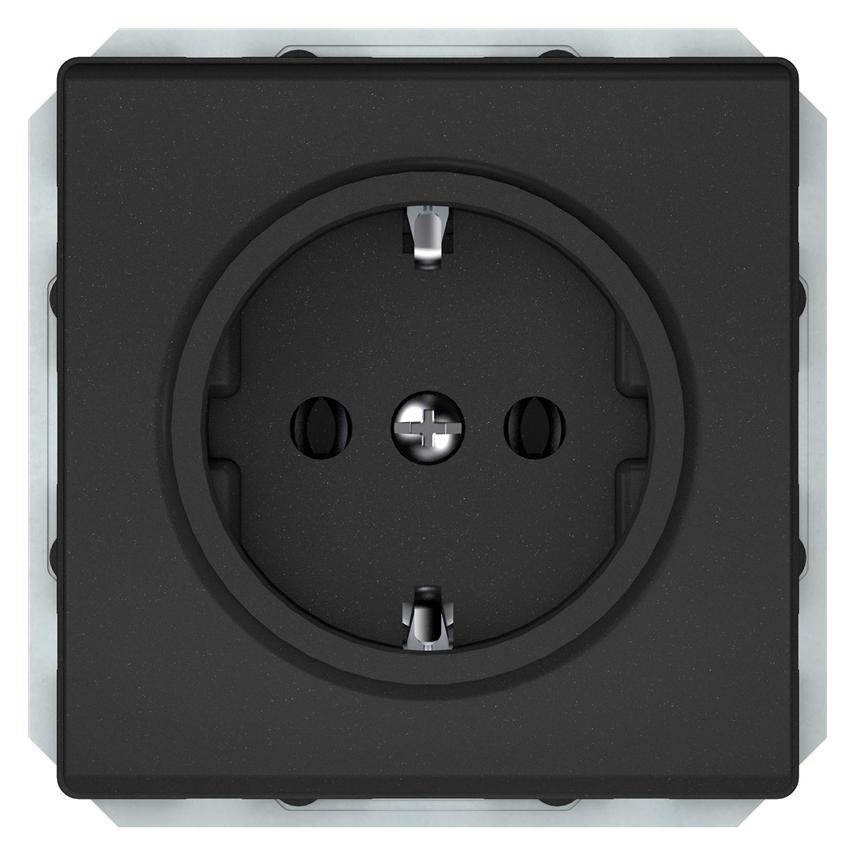 Vila Socket VILMA ST150, with grounding, matt black (65006502)