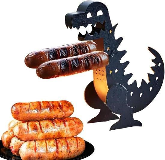Zwarte tabletop draagbare grill voor kamperen en de tuin