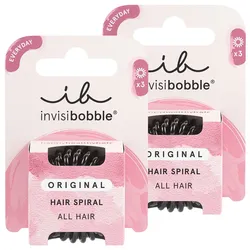 2 Stück invisibobble Haargummis Set (2 x schwarz)
