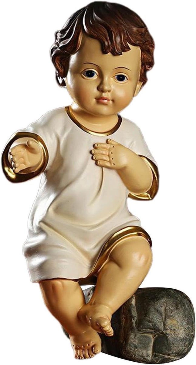Jezuskindje Beeld - Religieus Ornament - Kerst Decoratie - Europees Stijl - Hoogte: 98 cm
