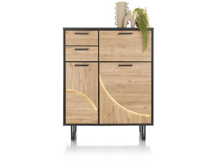 Henders & Hazel Avalon Highboard mit LED HPL/Metallgestell
