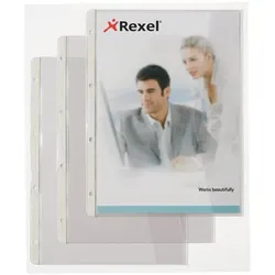 Hetzel, Mappe, Prospekthülle, DIN A4, farblos, PVC-Folie, 130 my, Oberfläche genarbt, rechts offen, mit Klappe, 5 H (A4, 5x)
