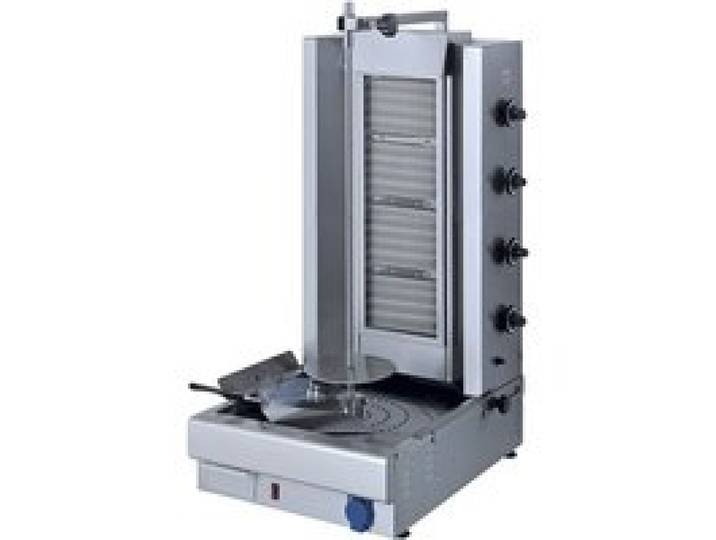 Broche à Kebab Gaz Professionnel - 4 Zones de Chauffe - 75 Kg - Mastro