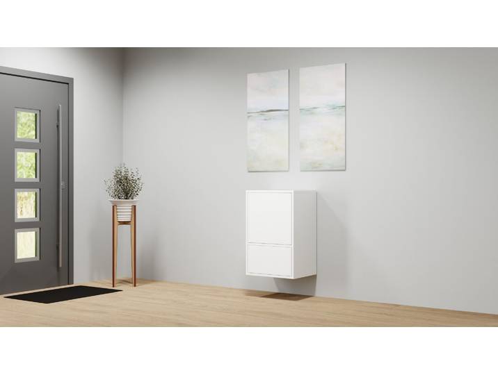 Schlichter Hängeschrank nach Maß MDF Beschichtet MDF Weiß matt