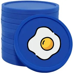 CombiCraft Kunststoff Wertmarken mit Spiegelei-Aufdruck in Dunkelblau 29 mm Durchmesser - 100 Stück pro Packung