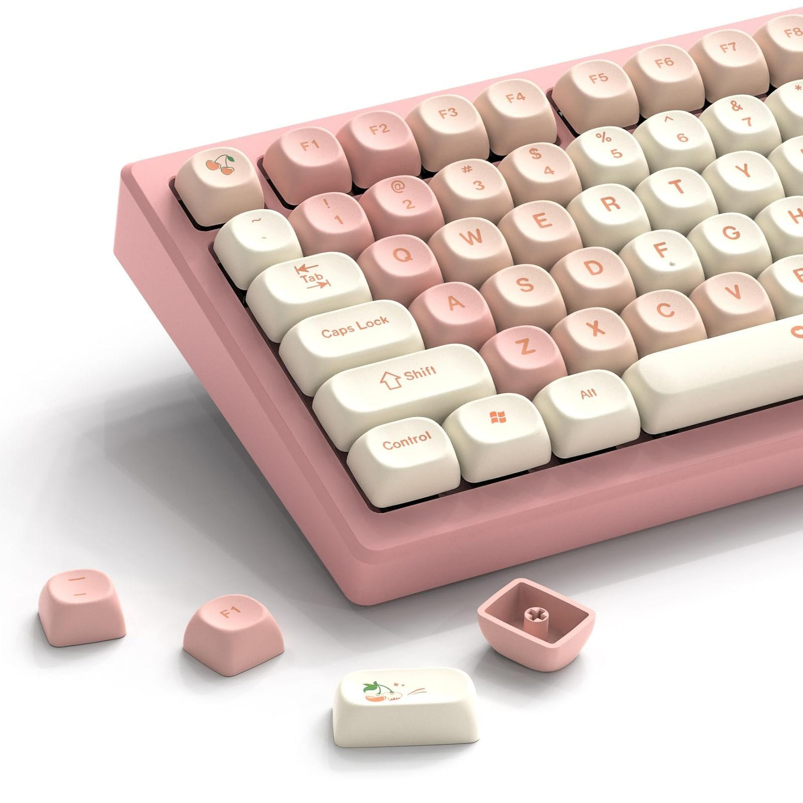 Merkloze Keycaps set - PBT - Dye-sub - 143 toetsen - MOA profiel - 75% - Roze