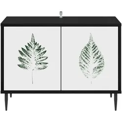 vidaXL, TV Möbel, Cordorano (Grünes Blättermuster) (33 x 69 x 50.50 cm)