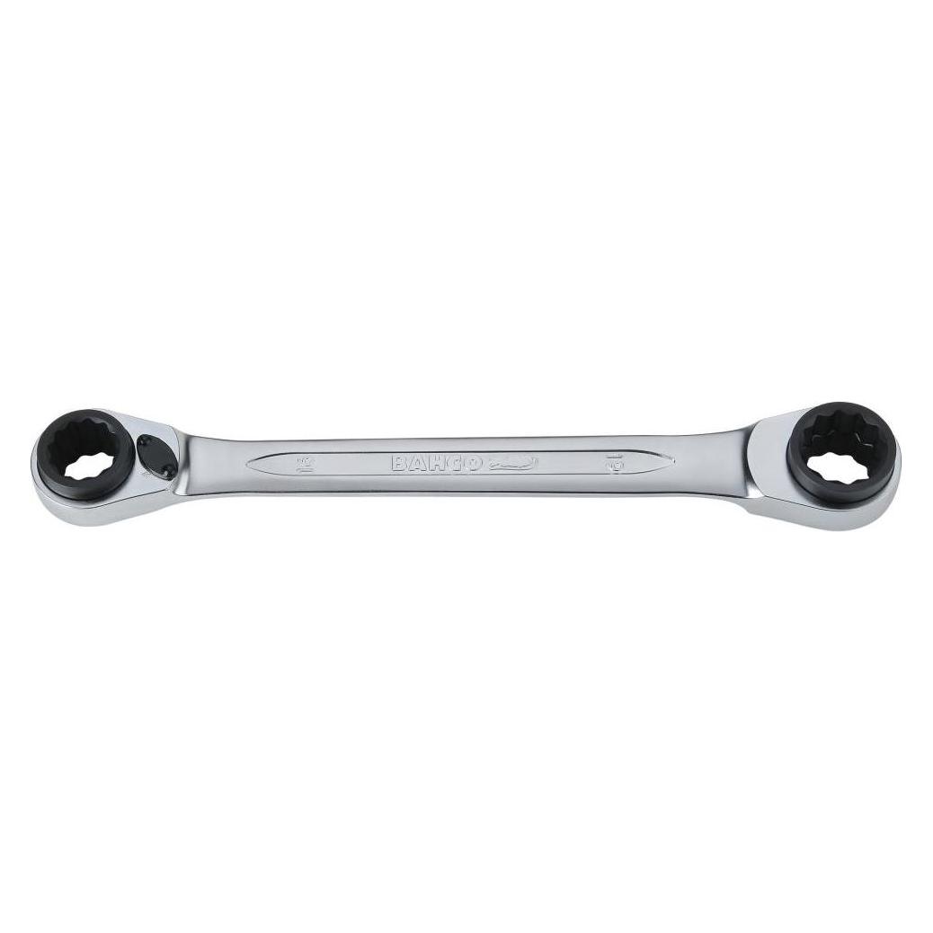 Bahco 21-27-mm-Knarren-Ringschlüssel, verchromt, 275 mm (21 mm, 22 mm, 24 mm, 27 mm) (S4RM-21-27 7314150179978)